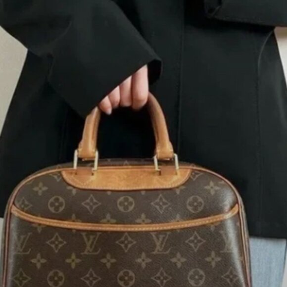Authentic Louis Vuitton Trouville Monogram Brown Satchel Top Handle w Du… - Picture 15 of 16